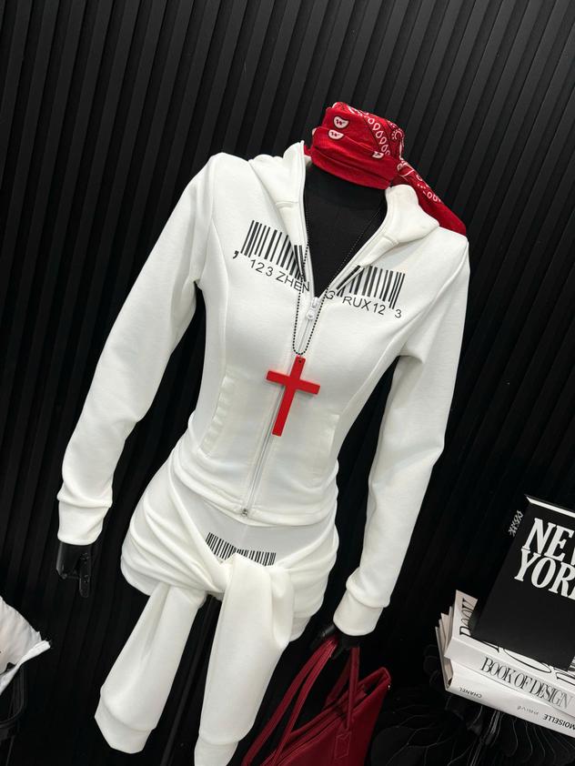 Product image - Set Nỉ Áo Mũ + Quần Buộc Nơ Cách Điệu