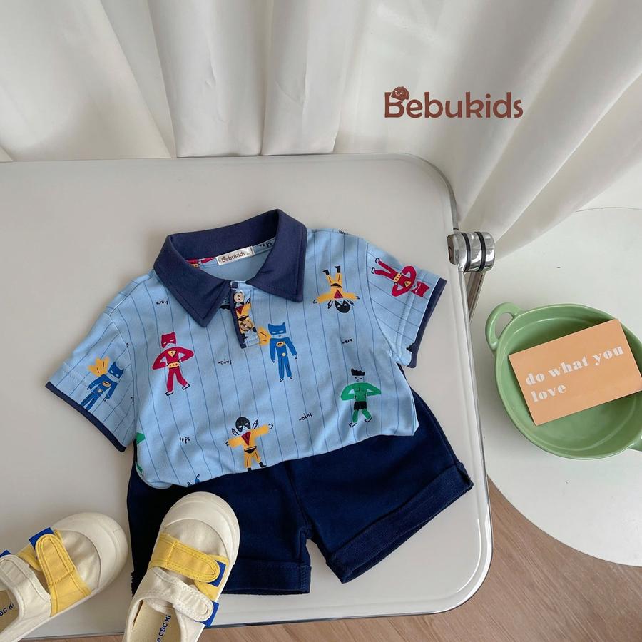 SB1842- bộ cộc tay họa tiết cho bé trai