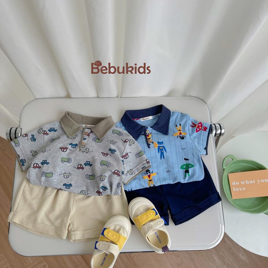 SB1842- bộ cộc tay họa tiết cho bé trai