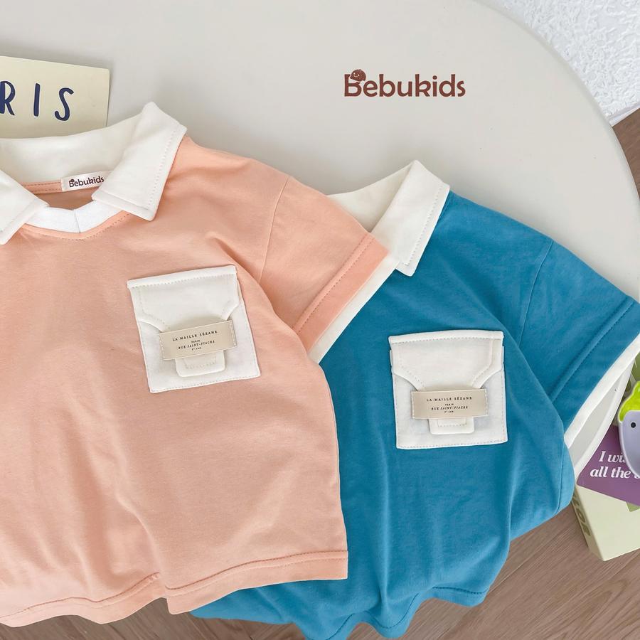 SB2229-bộ polo phối cổ, gấu tay,túi ngực