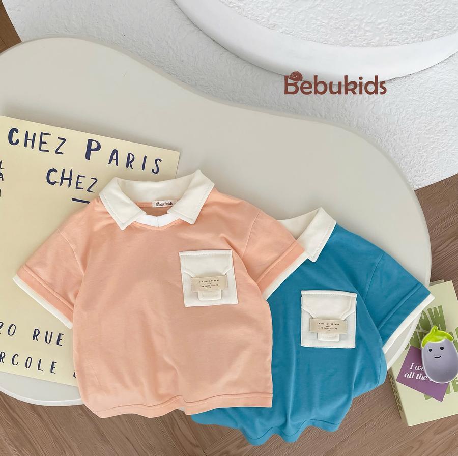 SB2229-bộ polo phối cổ, gấu tay,túi ngực