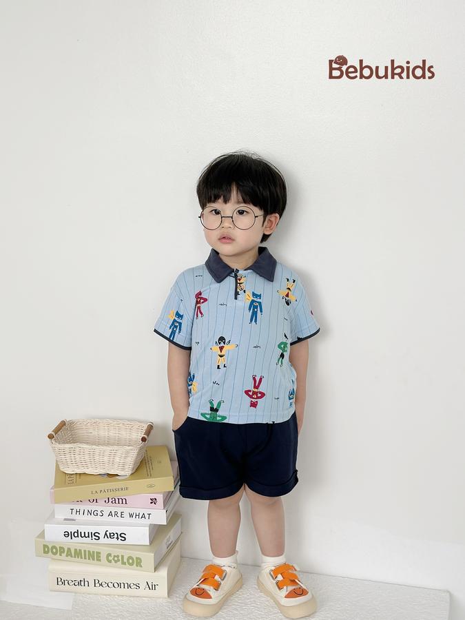 SB1842- bộ cộc tay họa tiết cho bé trai