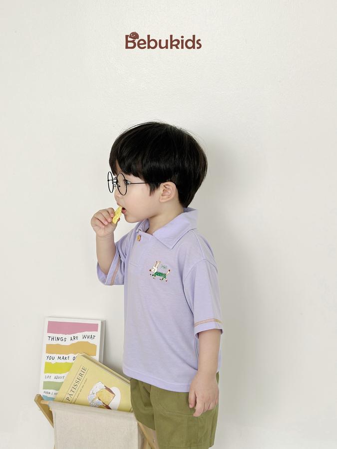 SB2220- bộ polo cộc nẹp to in chữ tay