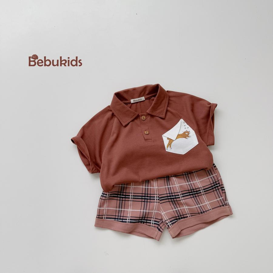 SB2257- sét polo in hổ ở túi