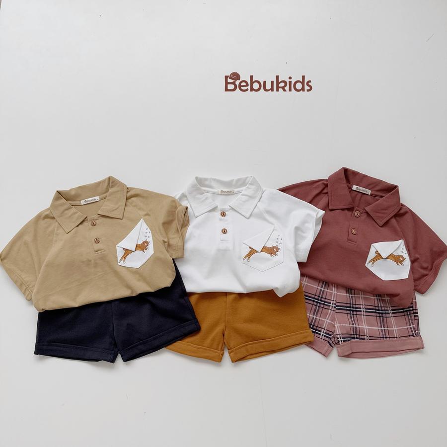 SB2257- sét polo in hổ ở túi