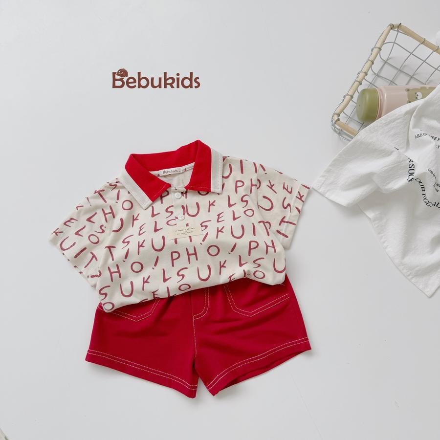 SB2235- bộ polo phối cổ thân in chữ