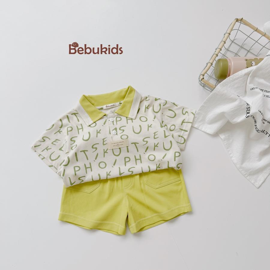 SB2235- bộ polo phối cổ thân in chữ