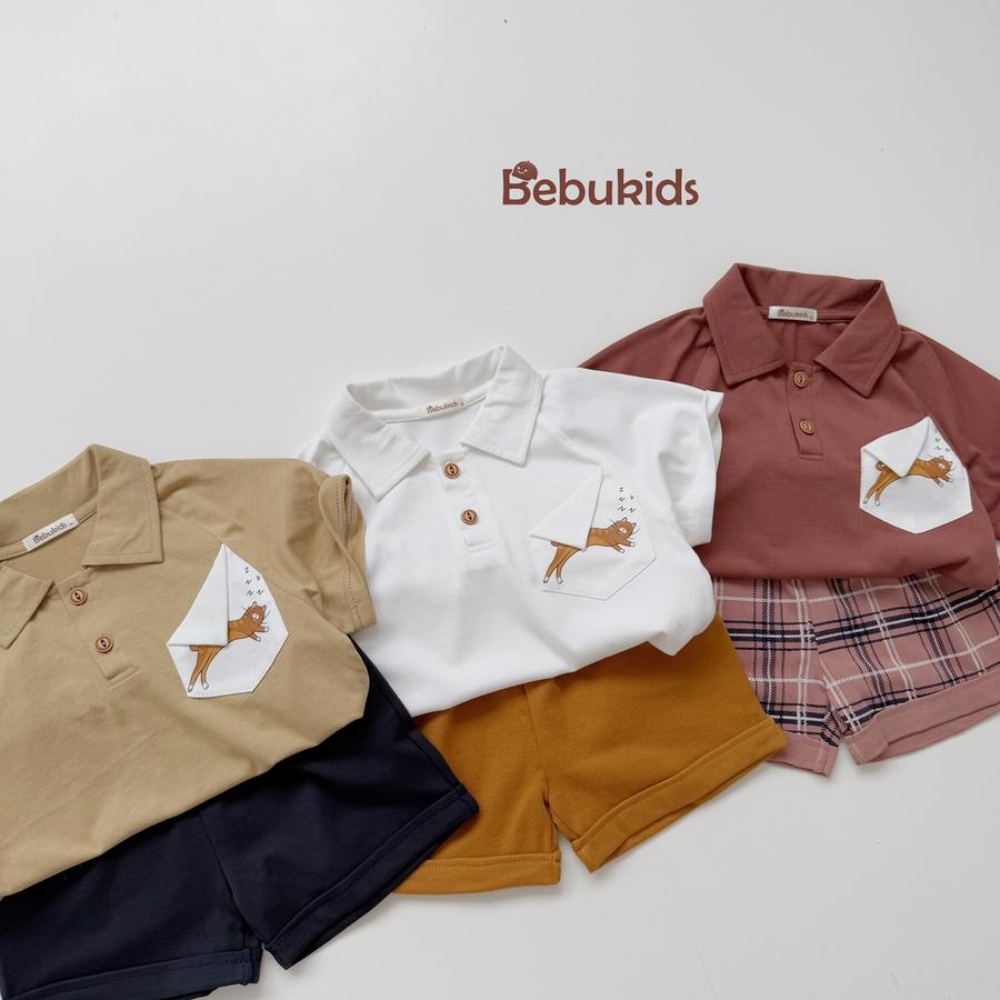 SB2257- sét polo in hổ ở túi