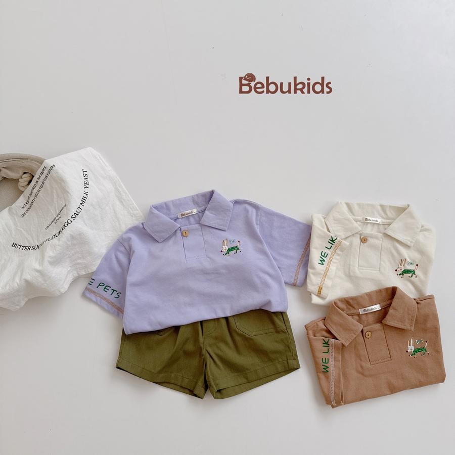 SB2220- bộ polo cộc nẹp to in chữ tay