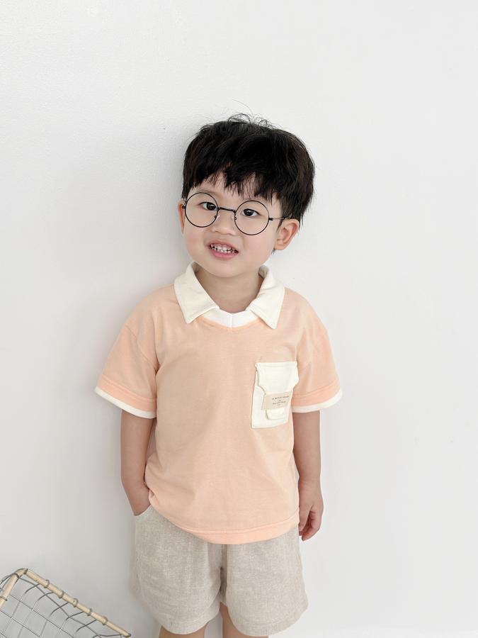 SB2229-bộ polo phối cổ, gấu tay,túi ngực