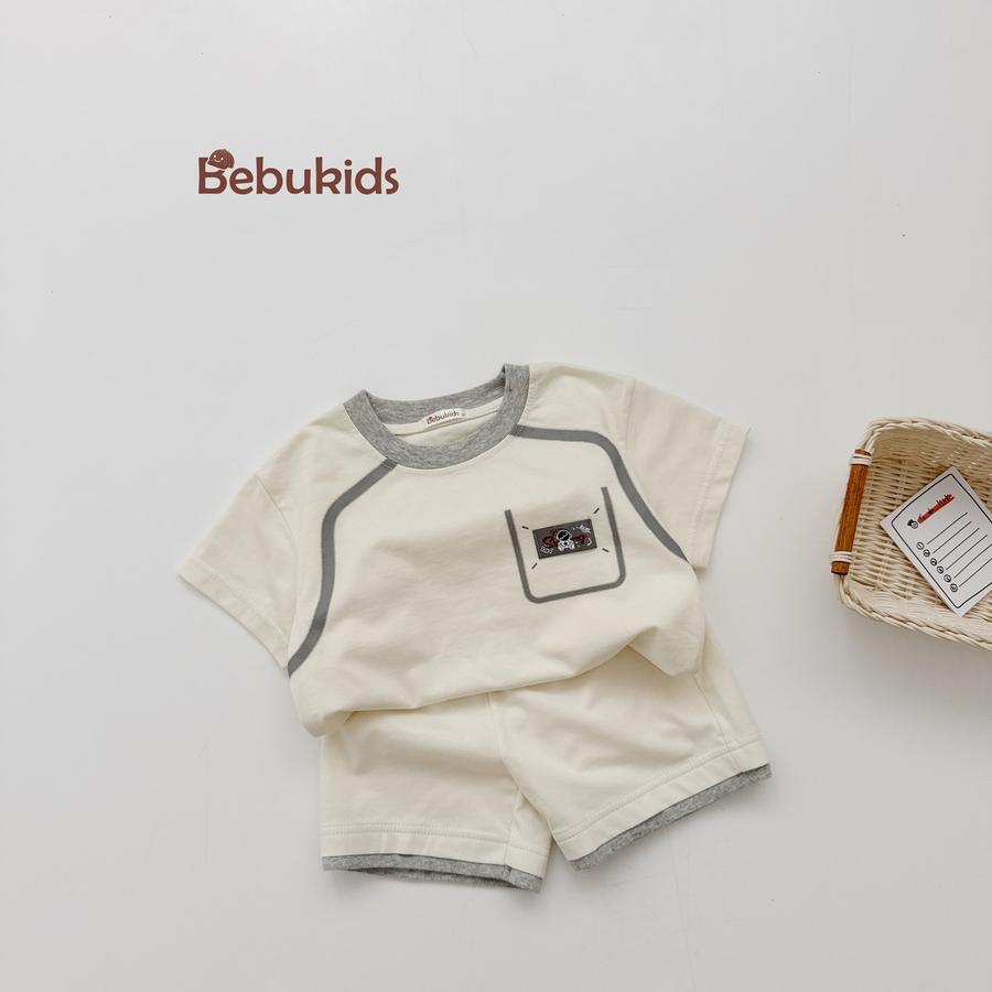 SB2245- bộ cộc tay in túi in nách be