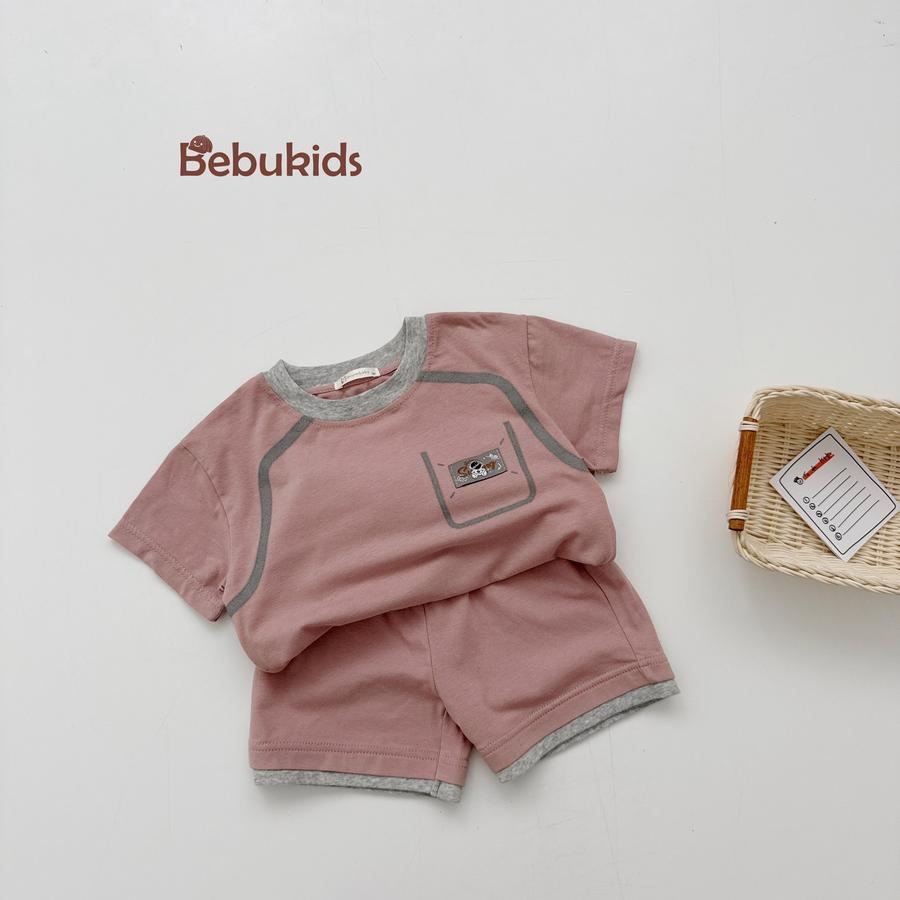 SB2245- bộ cộc tay in túi in nách hồng