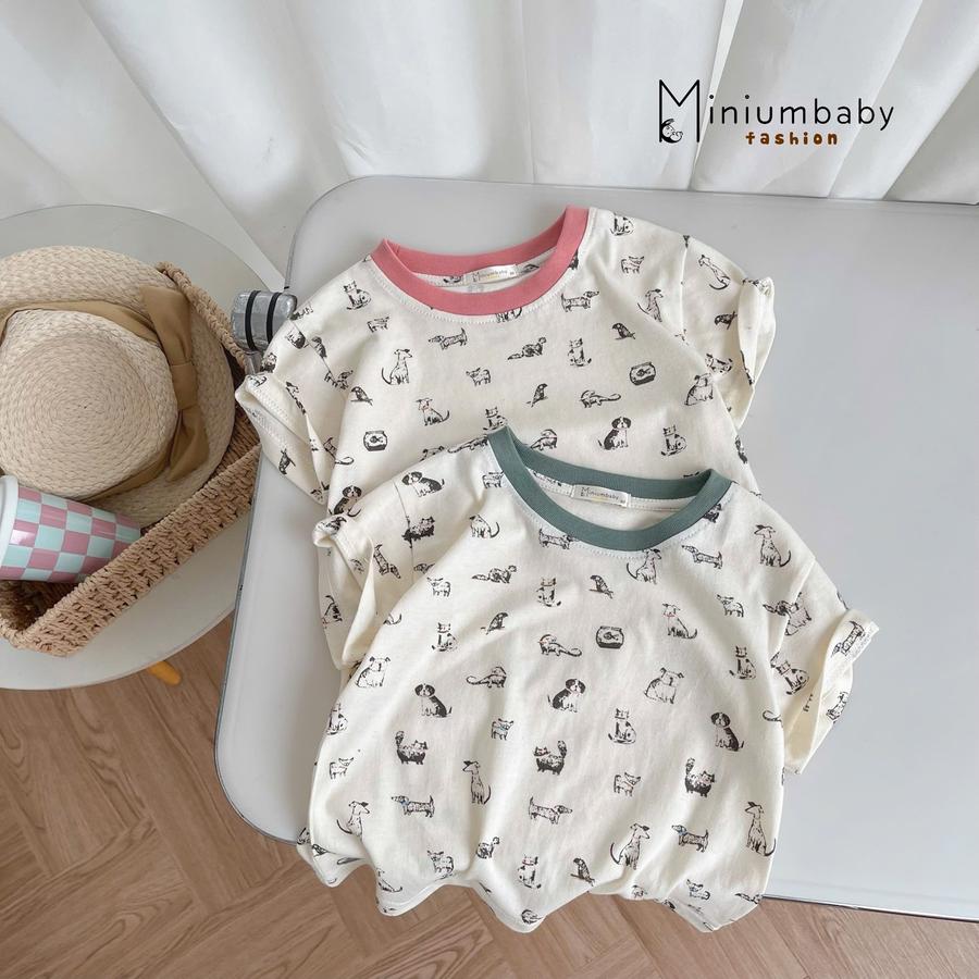 SB2300- bộ cộc phối cổ, áo in động vật phối quần da báo