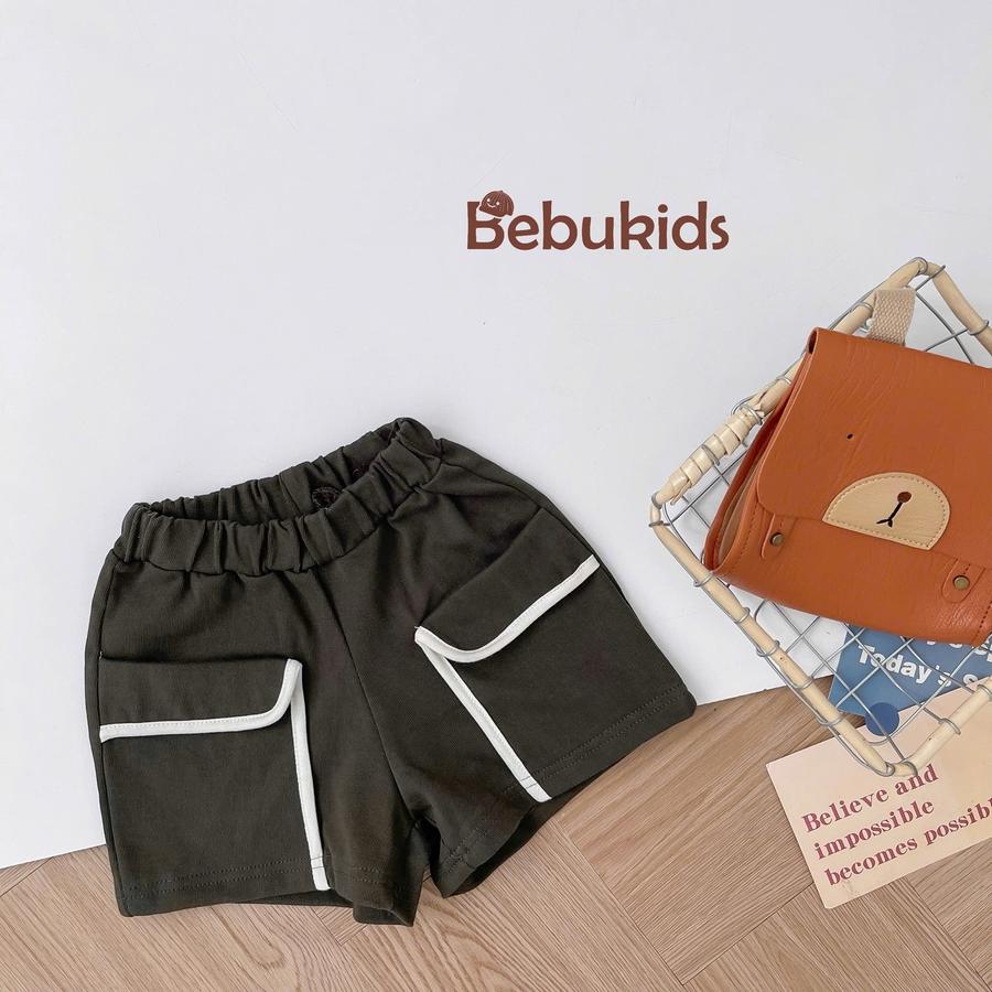 QC2301- quần đùi viền túi bé trai