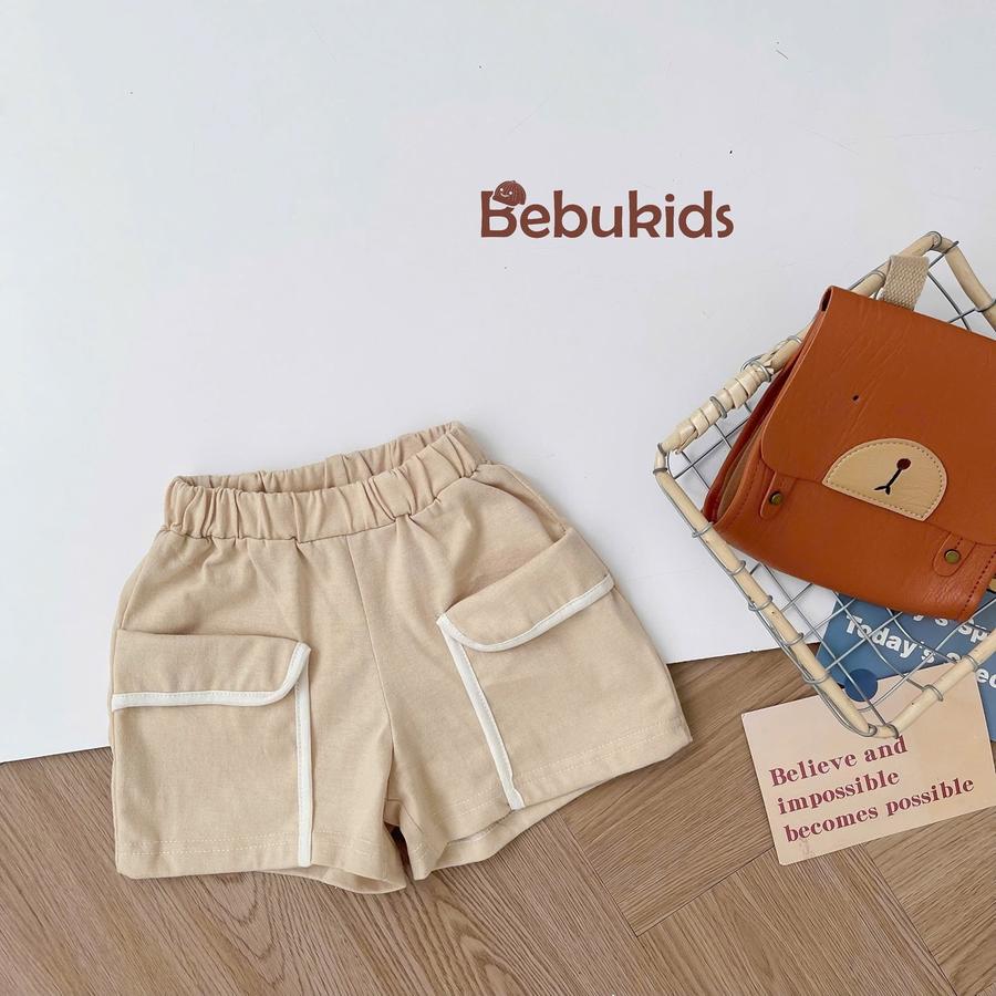 QC2301- quần đùi viền túi bé trai