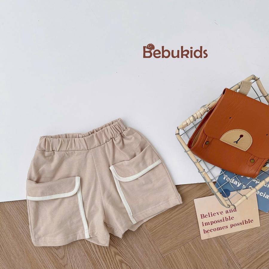 QC2301- quần đùi viền túi bé trai