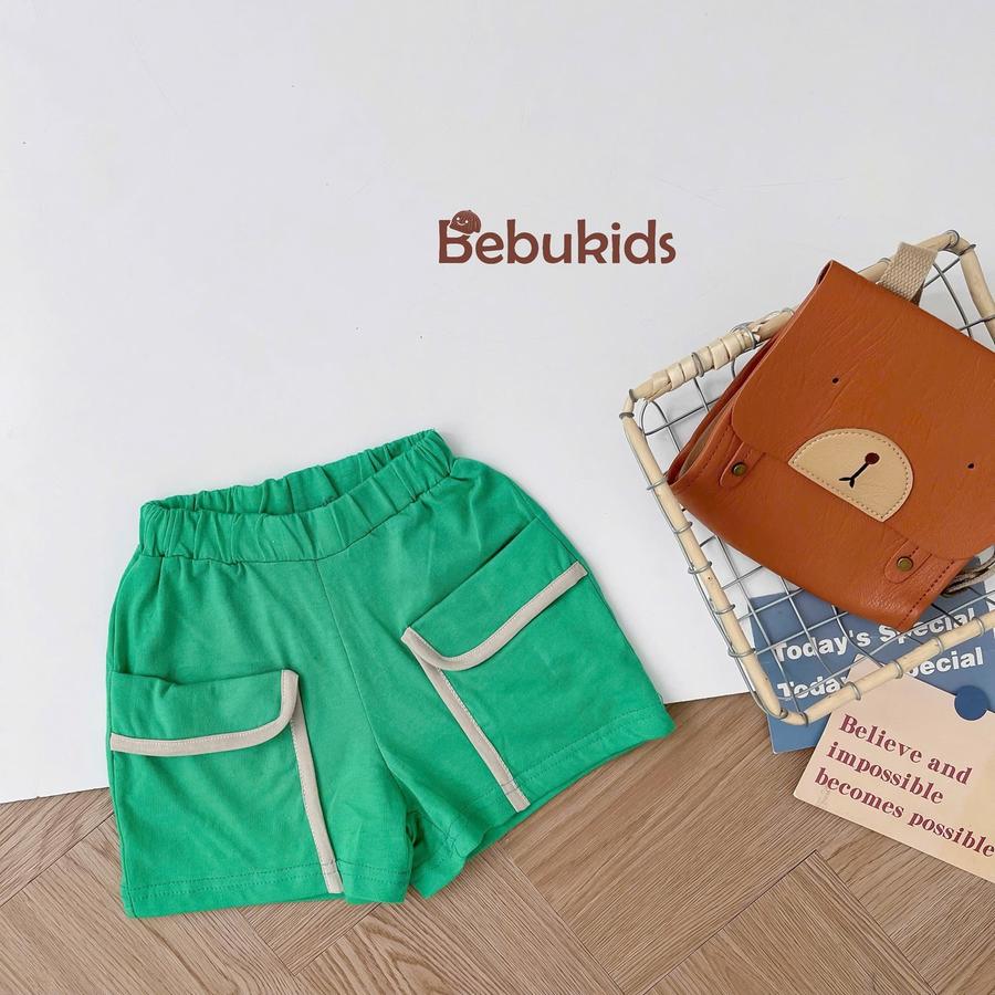 QC2301- quần đùi viền túi bé trai