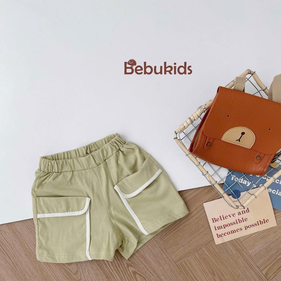 QC2301- quần đùi viền túi bé trai