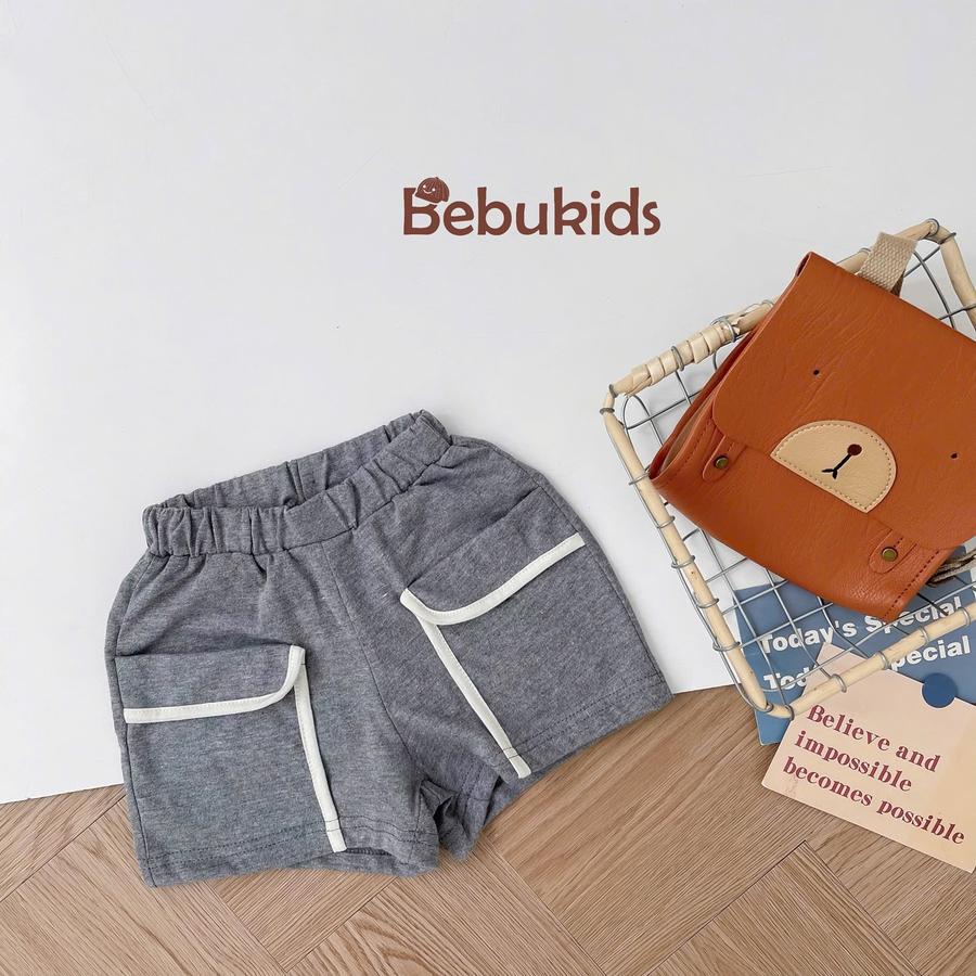 QC2301- quần đùi viền túi bé trai