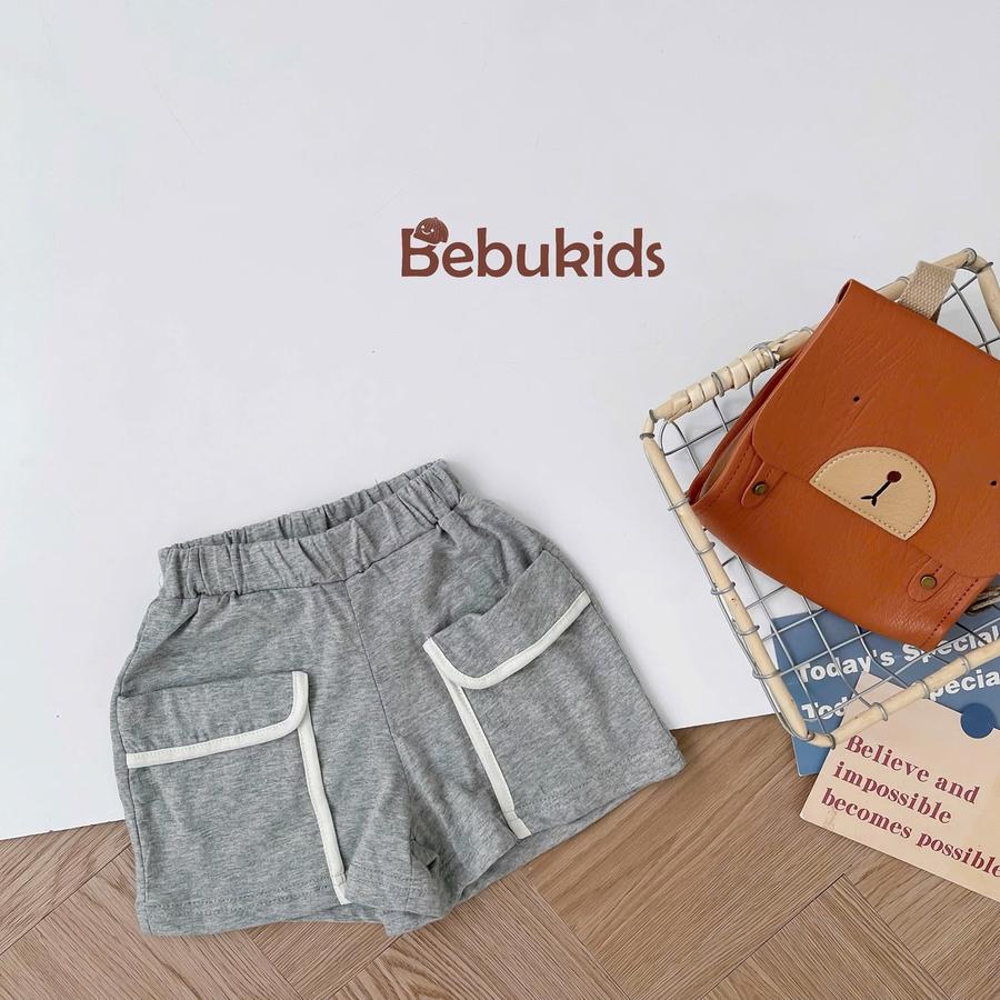 QC2301- quần đùi viền túi bé trai