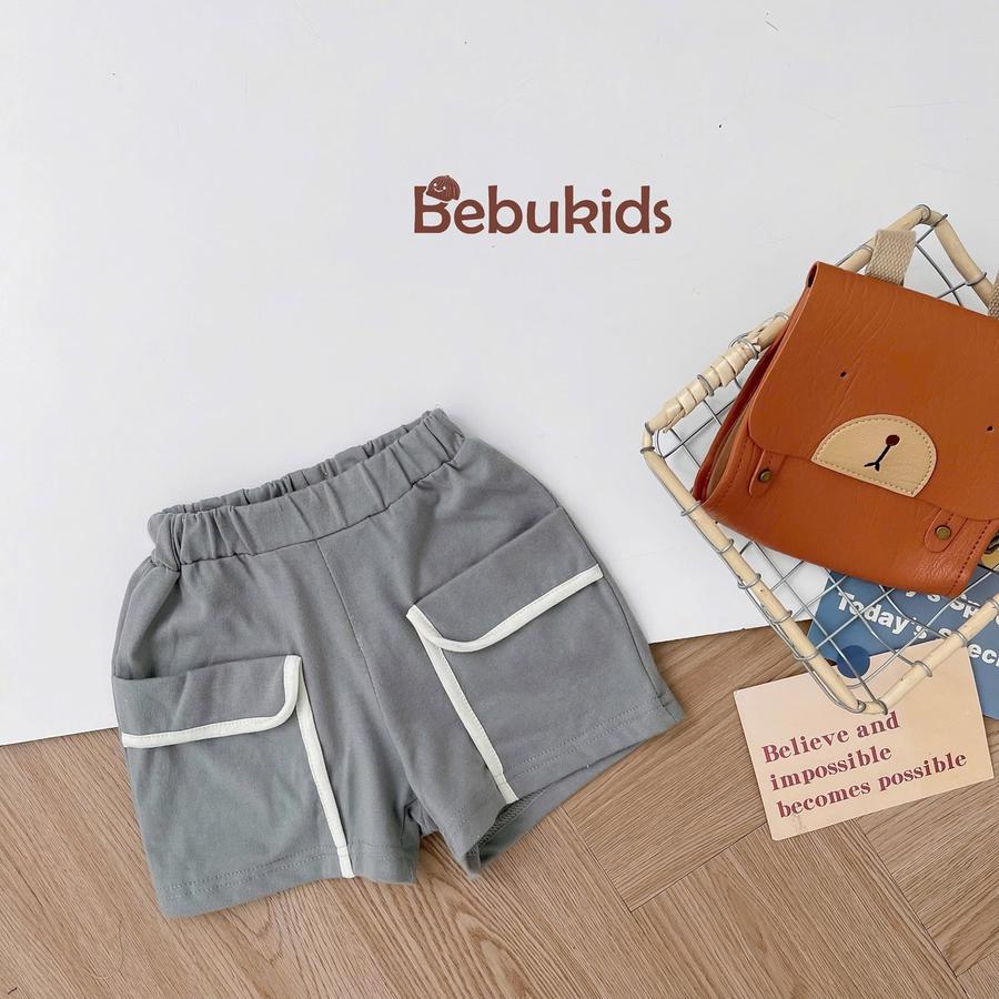 QC2301- quần đùi viền túi bé trai