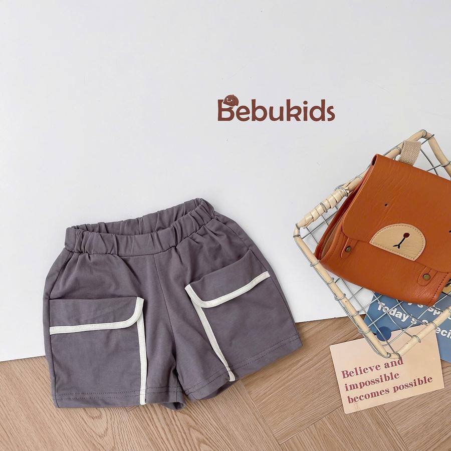 QC2301- quần đùi viền túi bé trai