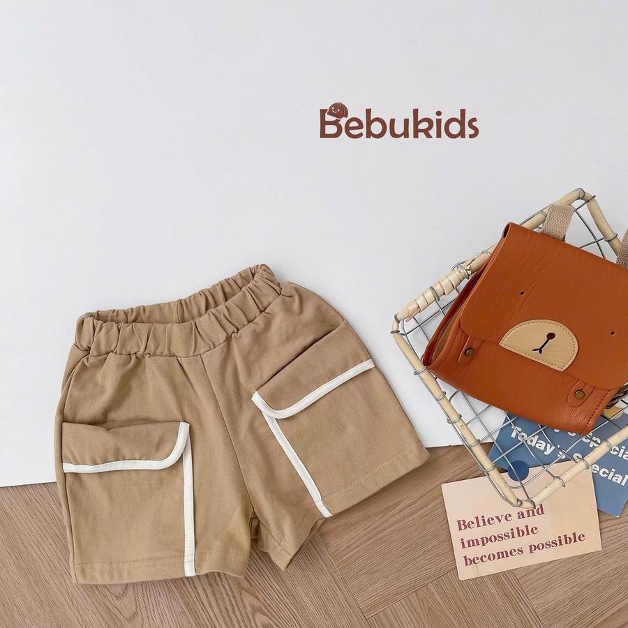 QC2301- quần đùi viền túi bé trai