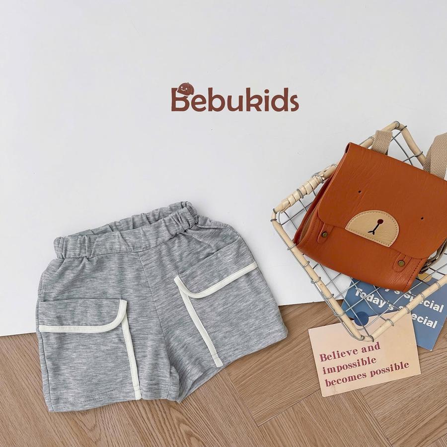 QC2301- quần đùi viền túi bé trai