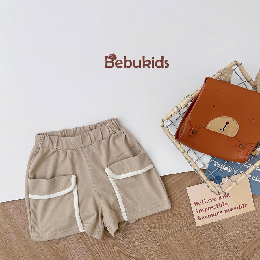 QC2301- quần đùi viền túi bé trai