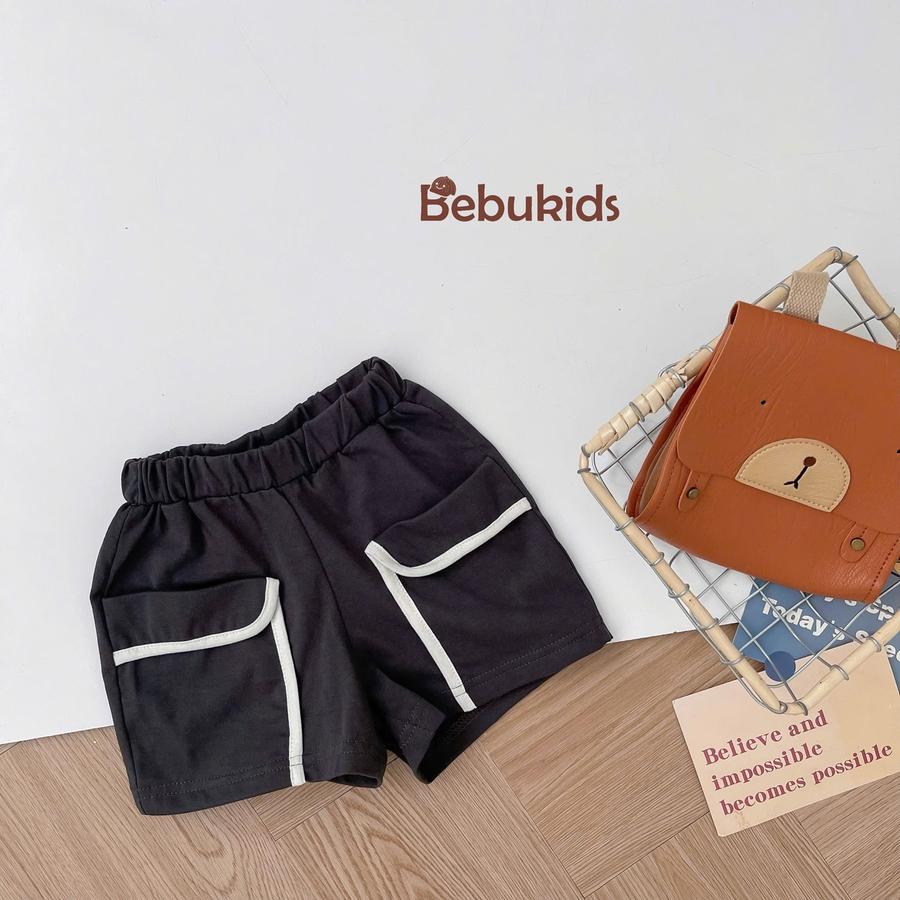 QC2301- quần đùi viền túi bé trai