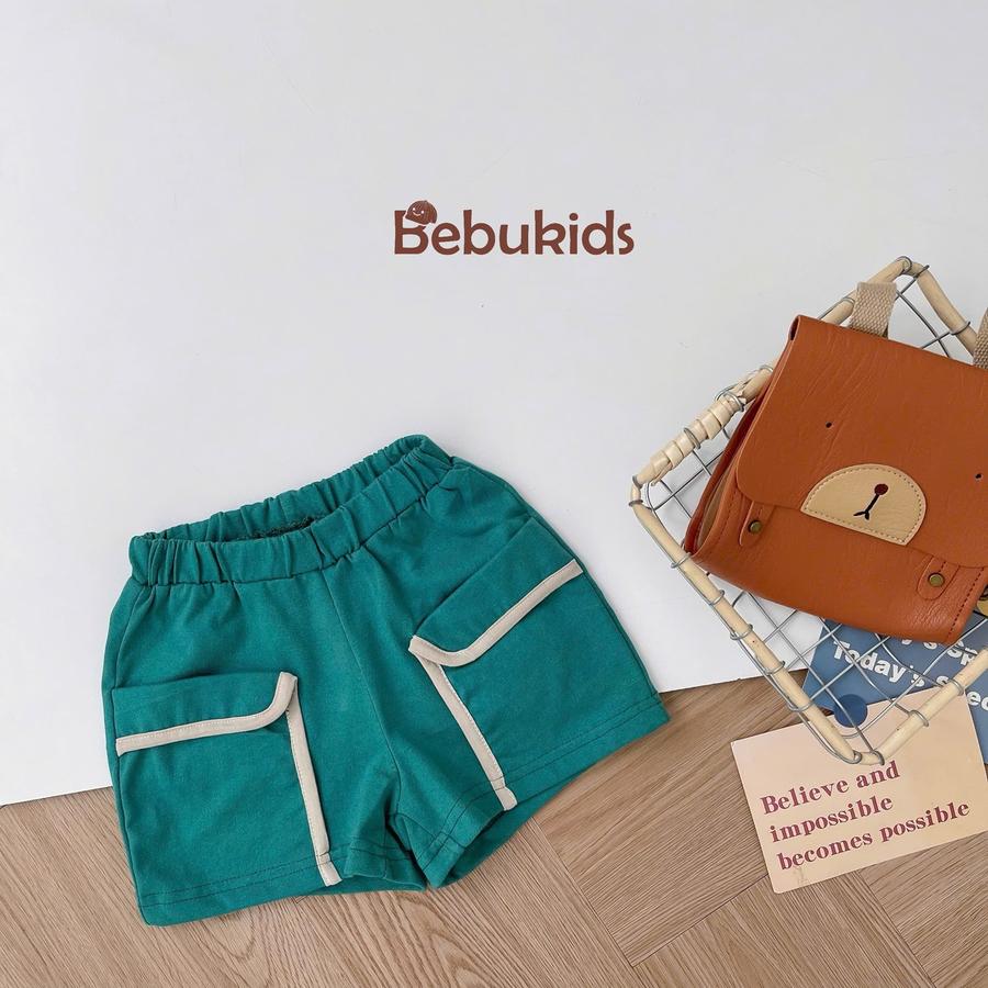 QC2301- quần đùi viền túi bé trai