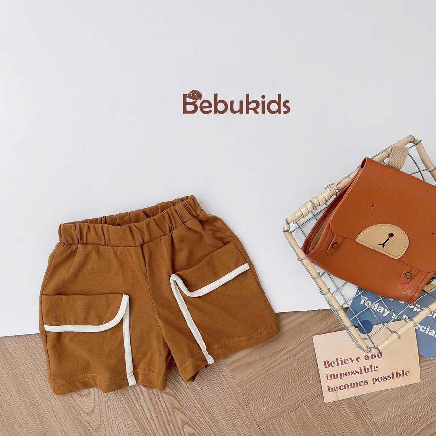 QC2301- quần đùi viền túi bé trai