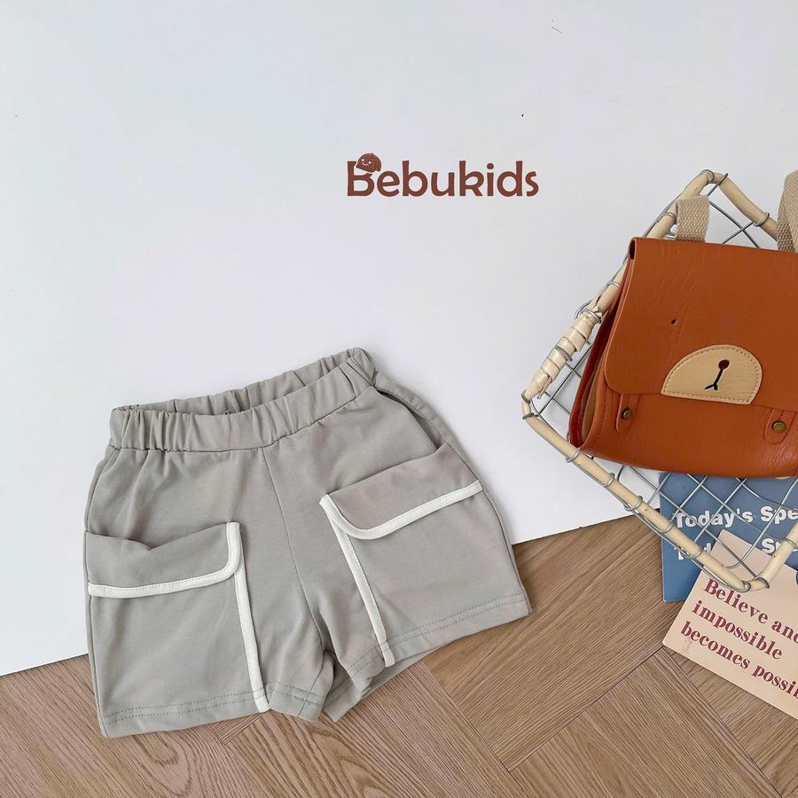 QC2301- quần đùi viền túi bé trai