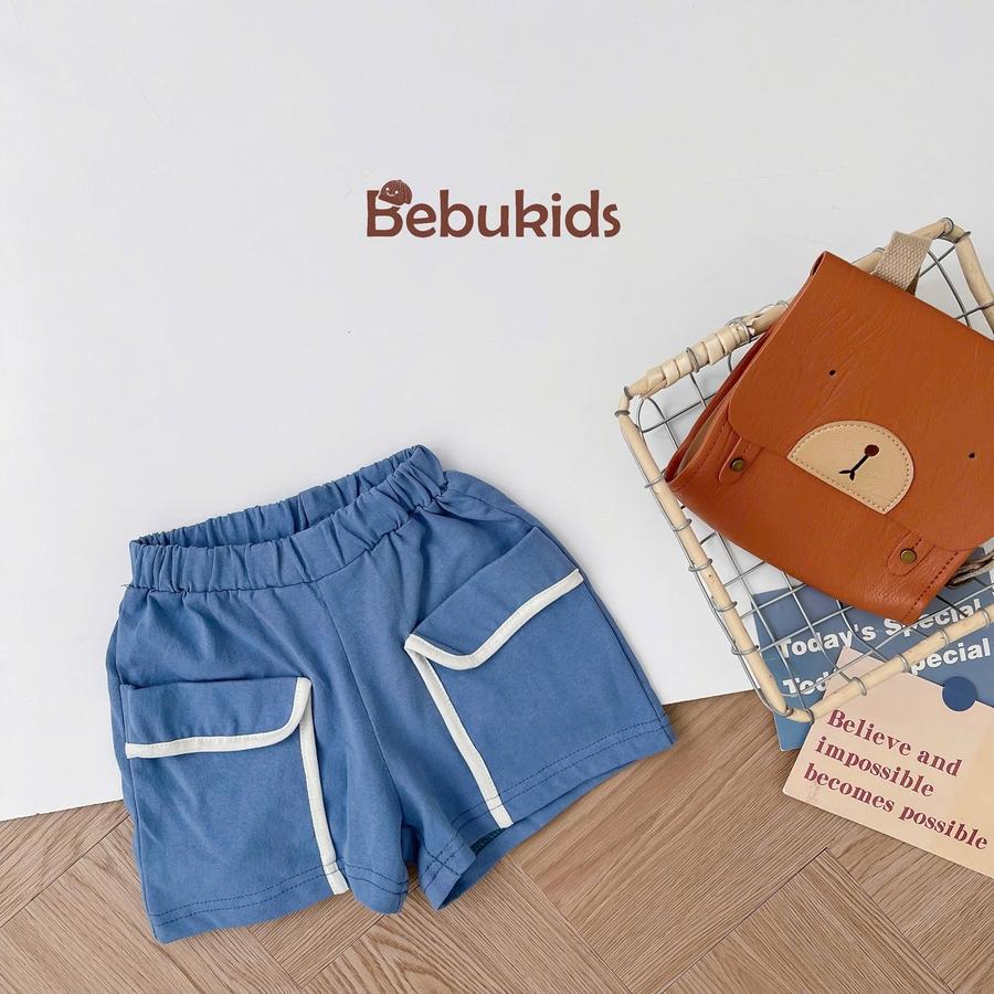 QC2301- quần đùi viền túi bé trai