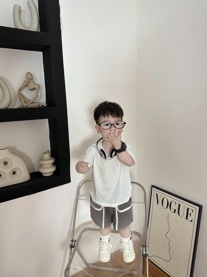 QC2301- quần đùi viền túi bé trai