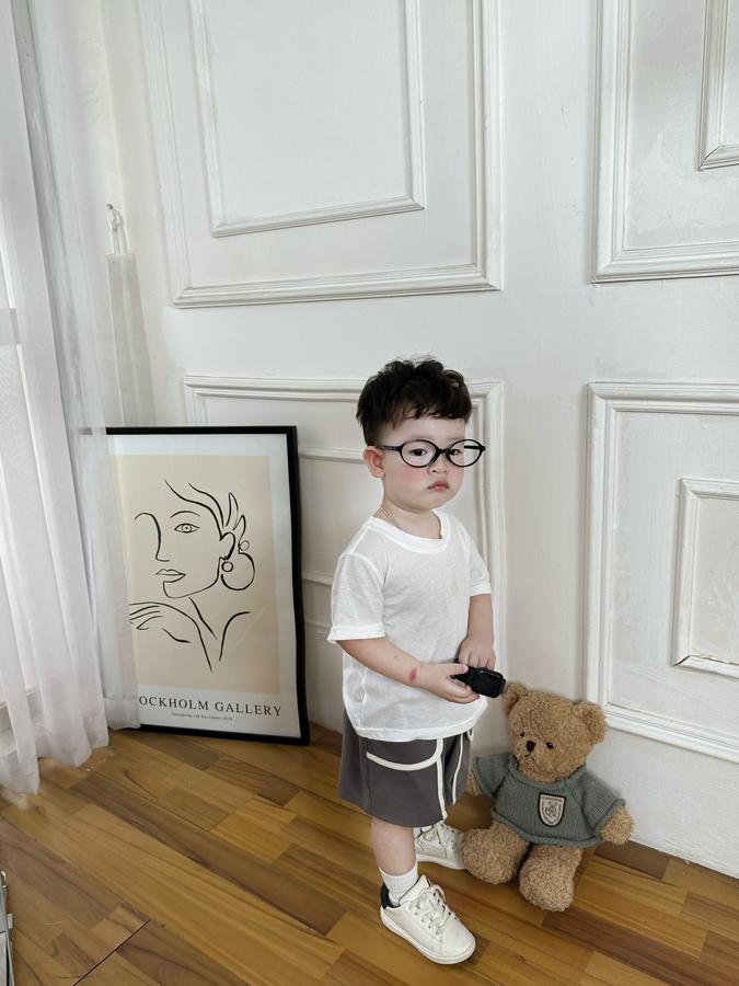 QC2301- quần đùi viền túi bé trai