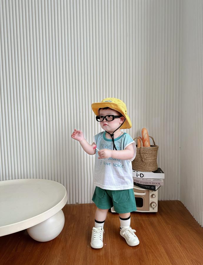 SB2311- bộ sát nách phối cổ in chữ please keep talking