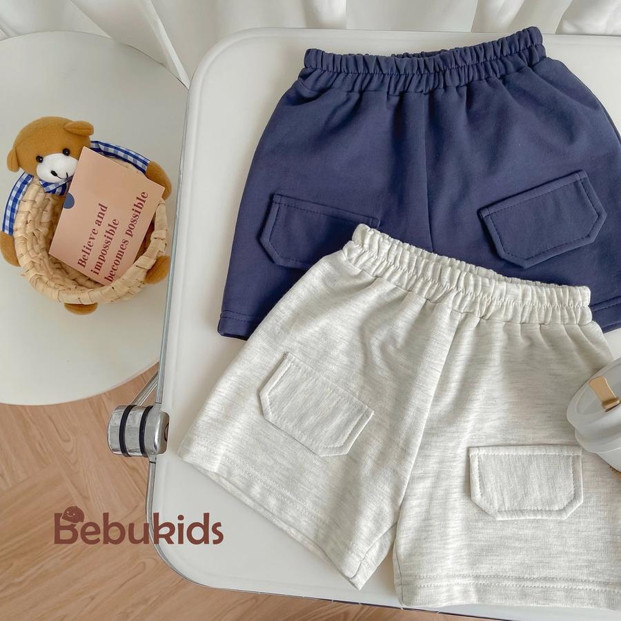 SB2334- bộ polo bé trai phối viền cổ, logo đính nẹp