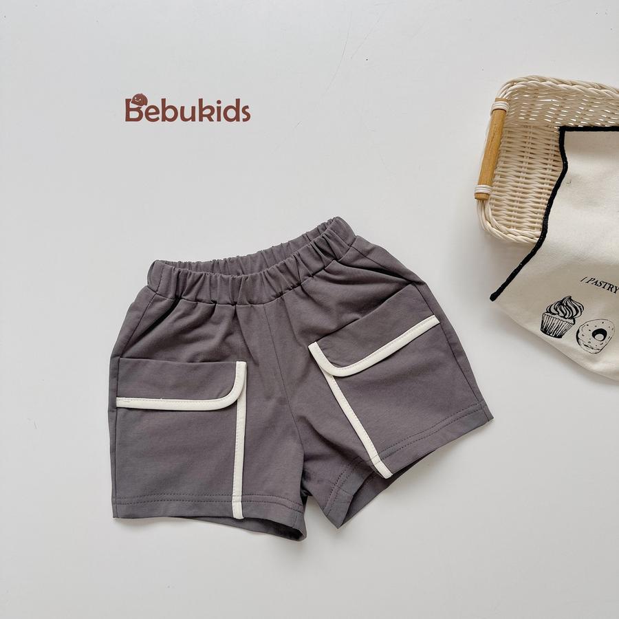 QC2301- quần đùi viền túi bé trai