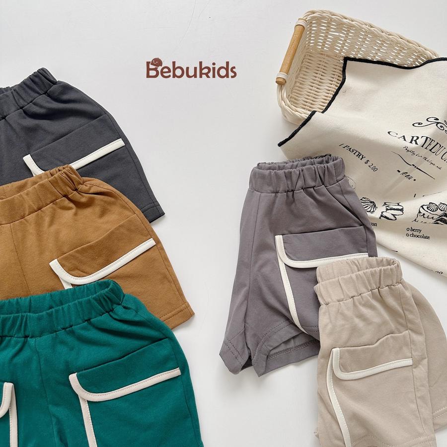 QC2301- quần đùi viền túi bé trai