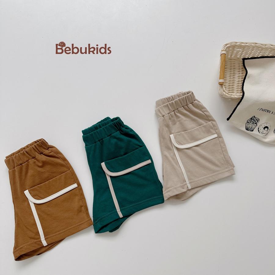 QC2301- quần đùi viền túi bé trai