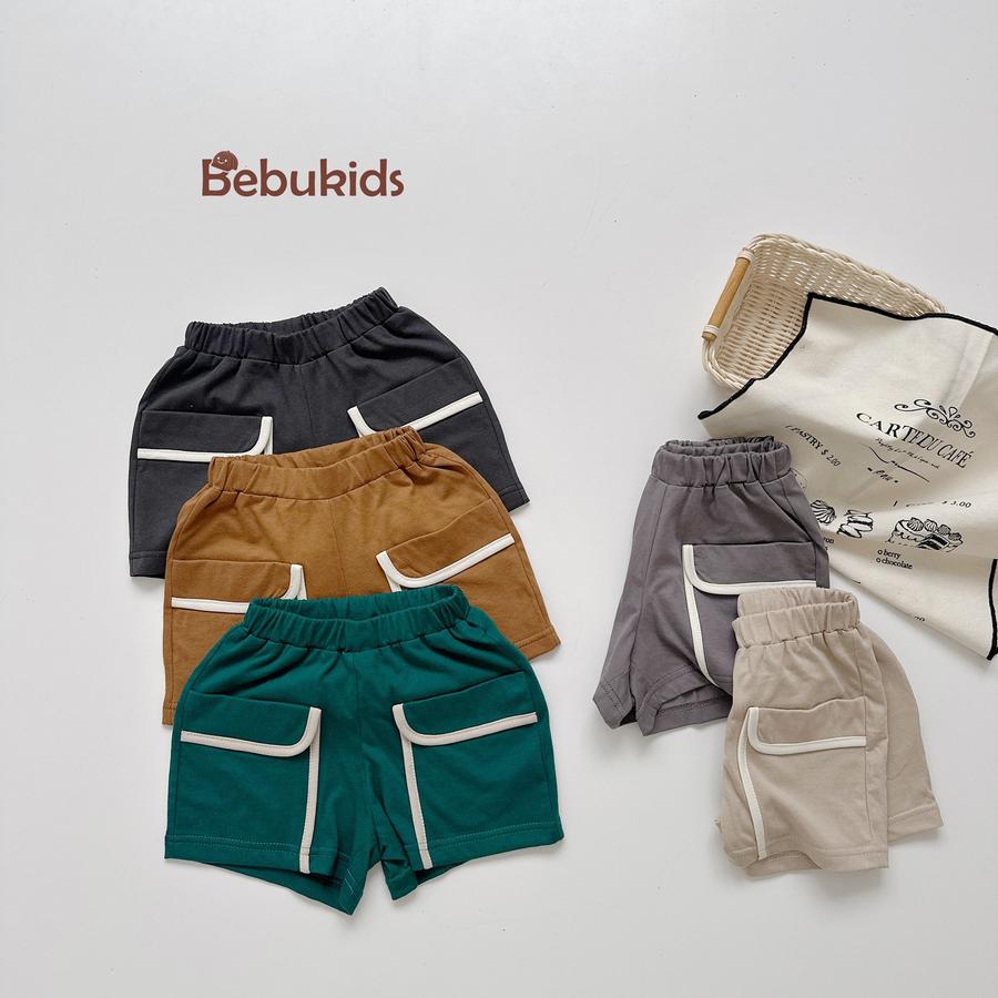 QC2301- quần đùi viền túi bé trai