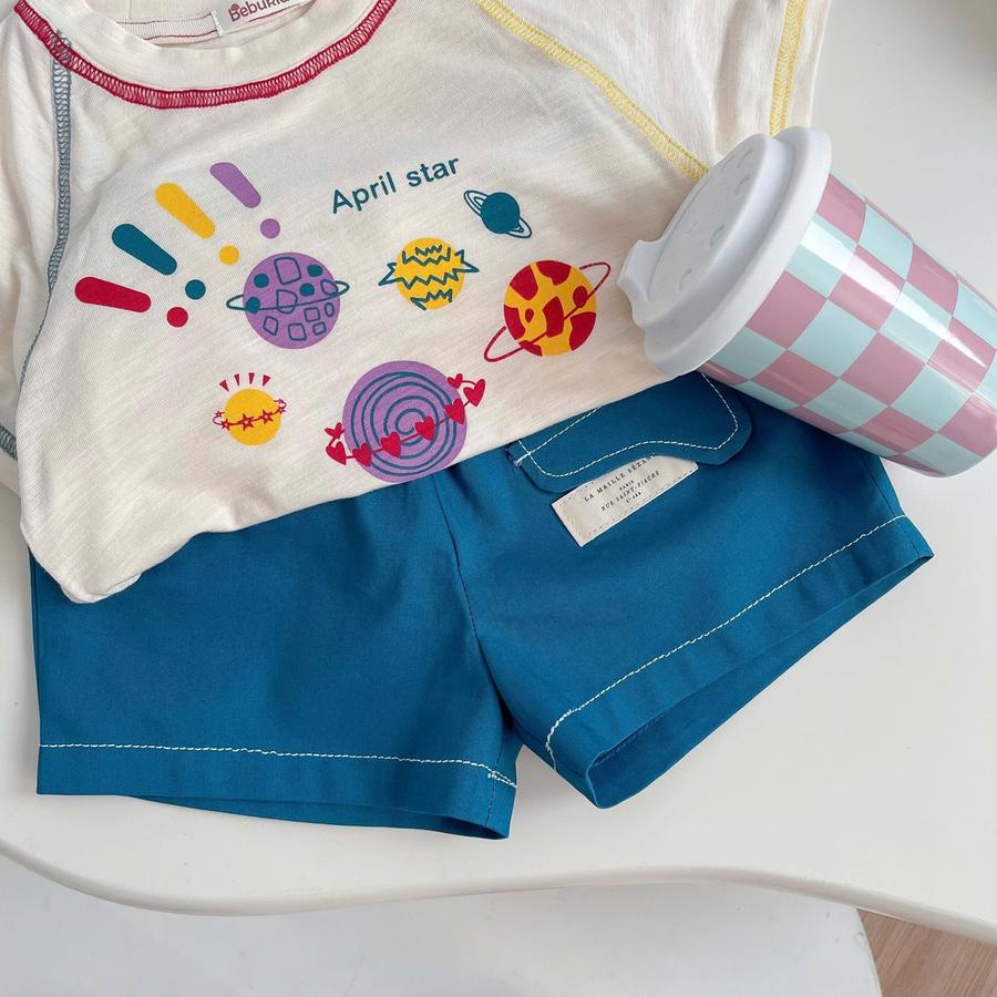 SB2273-  bộ cộc tay diễu chỉ màu  in hệ mặt trời