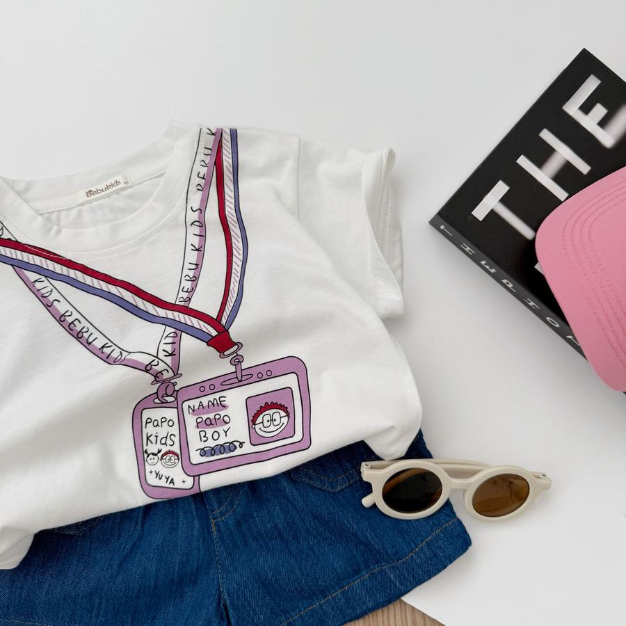 SB2338- bộ cộc tay bé trai in 2 dây thẻ