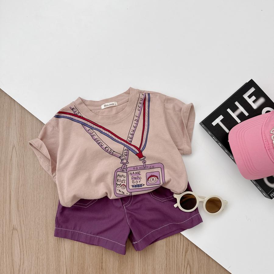 SB2338- bộ cộc tay bé trai in 2 dây thẻ