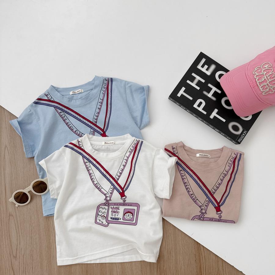 SB2338- bộ cộc tay bé trai in 2 dây thẻ