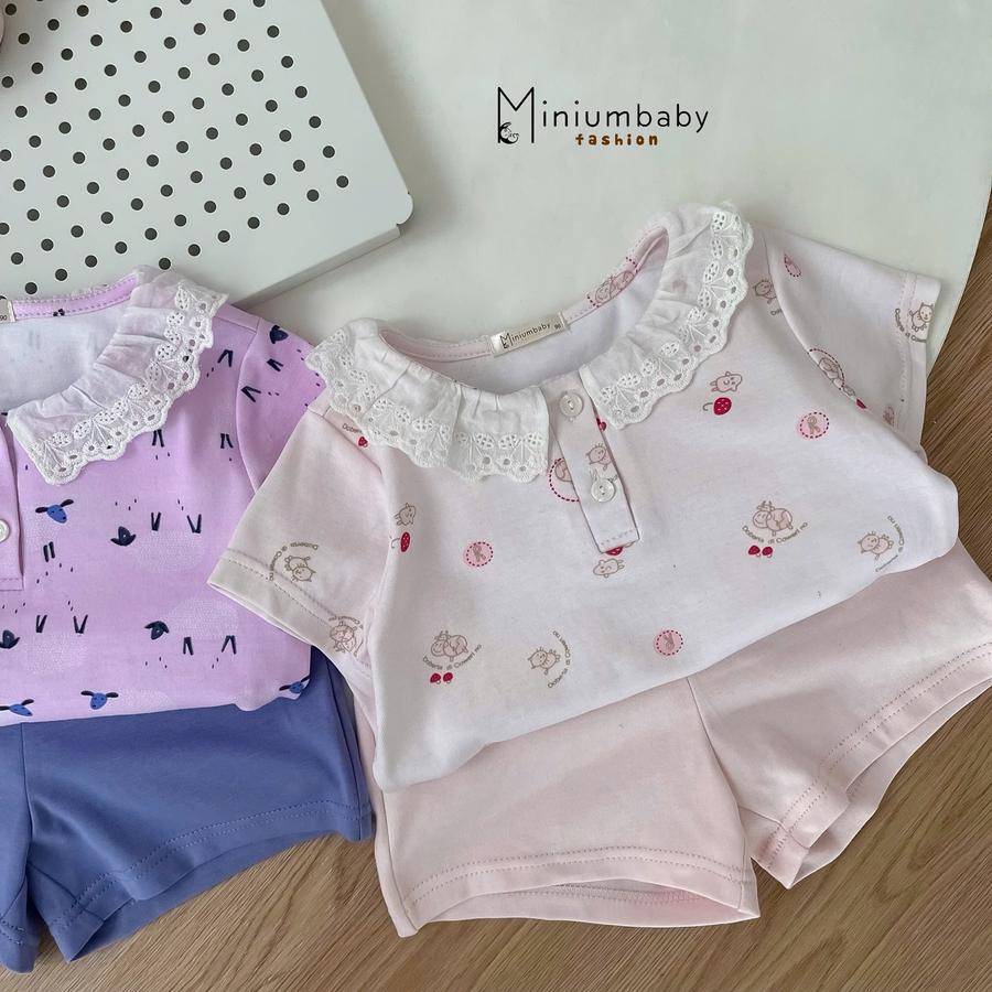 SB2339- bộ cộc tay cổ zen bé gái