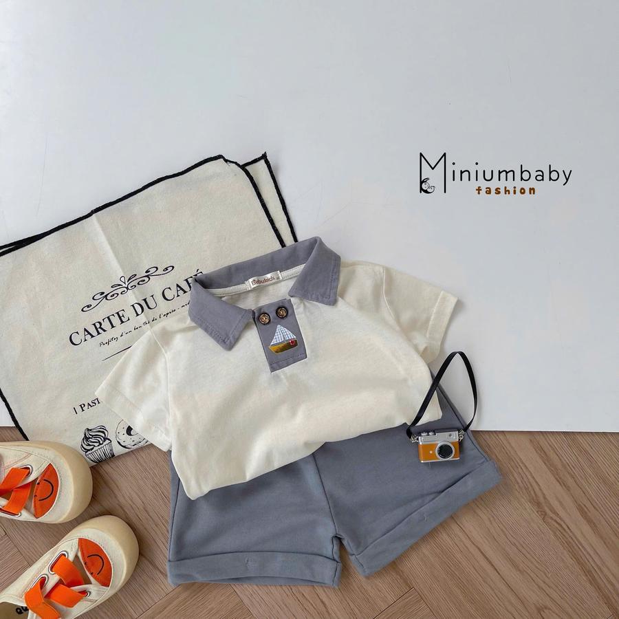 SB2386- bộ polo mix màu bé trai bethuyen