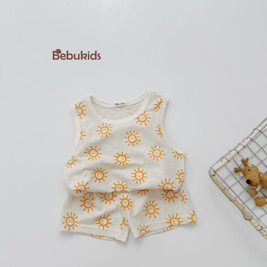 SB2327- bộ ba lỗ in mặt trời bé trai mặt trời