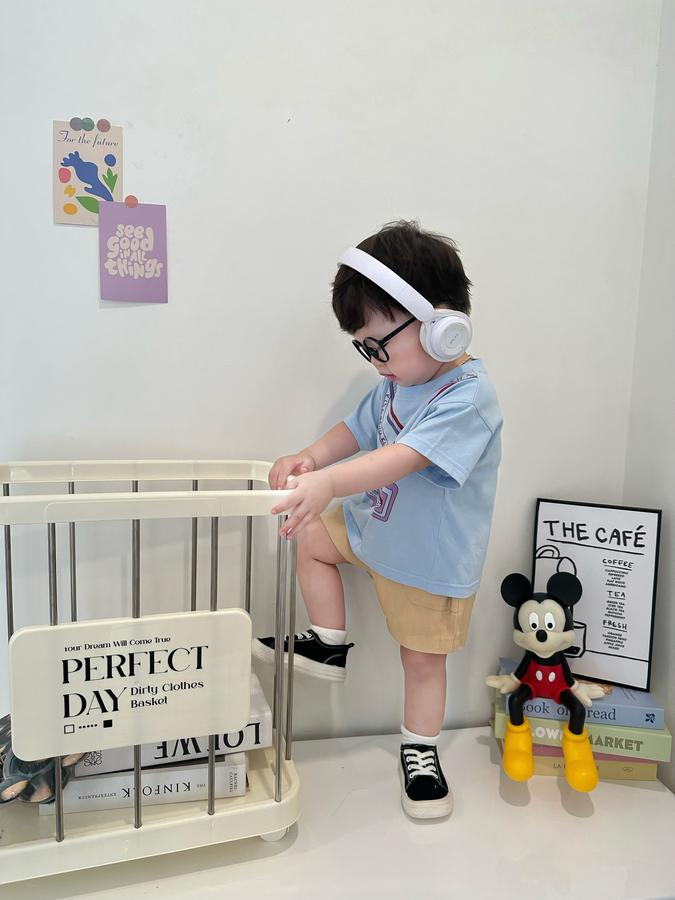 SB2338- bộ cộc tay bé trai in 2 dây thẻ